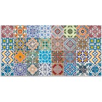 Artland Küchenrückwand "Gemusterte Keramikfliesen" Alu Spritzschutz mit Klebeband, einfache Montage von Artland