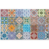 Artland Küchenrückwand "Gemusterte Keramikfliesen" Alu Spritzschutz mit Klebeband, einfache Montage von Artland