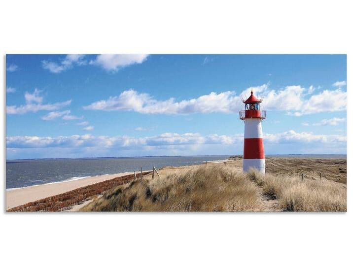 Artland Küchenrückwand Leuchtturm Sylt, (1-tlg), Alu Spritzschutz mit Klebeband, einfache Montage, blau von Artland