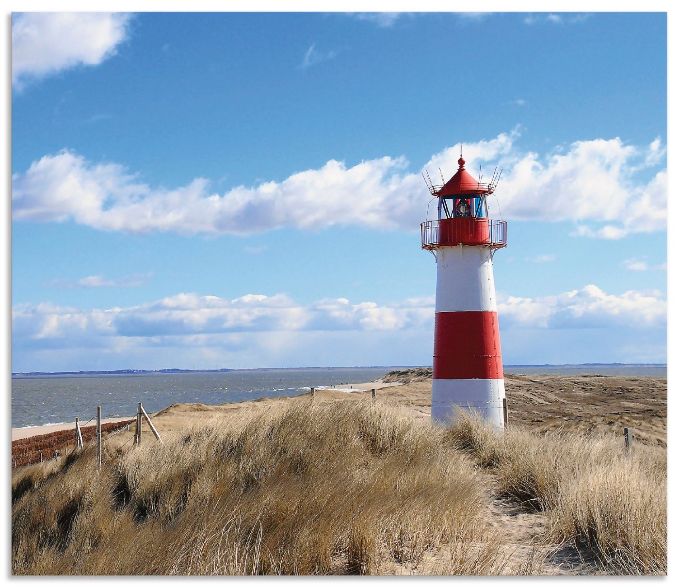 Artland Küchenrückwand Leuchtturm Sylt, (1-tlg), Alu Spritzschutz mit Klebeband, einfache Montage von Artland