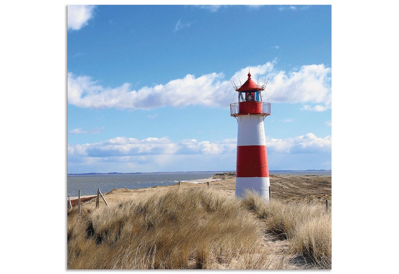 Artland Küchenrückwand Leuchtturm Sylt, (1-tlg), Alu Spritzschutz mit Klebeband, einfache Montage von Artland