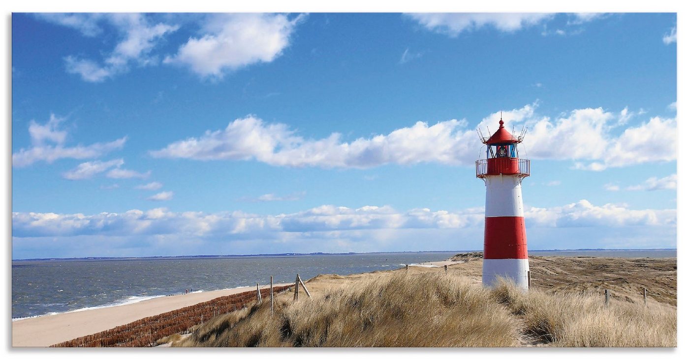 Artland Küchenrückwand Leuchtturm Sylt, (1-tlg), Alu Spritzschutz mit Klebeband, einfache Montage von Artland