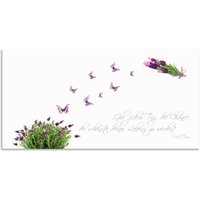 Artland Küchenrückwand "Lila Schmetterlinge an Lavendel", (1 tlg.), Alu Spritzschutz mit Klebeband, einfache Montage von Artland