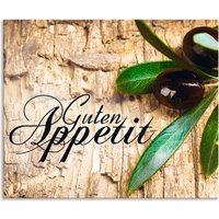 Artland Küchenrückwand "Oliven Guten Appetit" Alu Spritzschutz mit Klebeband, einfache Montage von Artland
