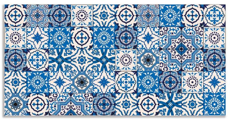 Artland Küchenrückwand Orientalische Fliesen, (1-tlg), Alu Spritzschutz mit Klebeband, einfache Montage von Artland