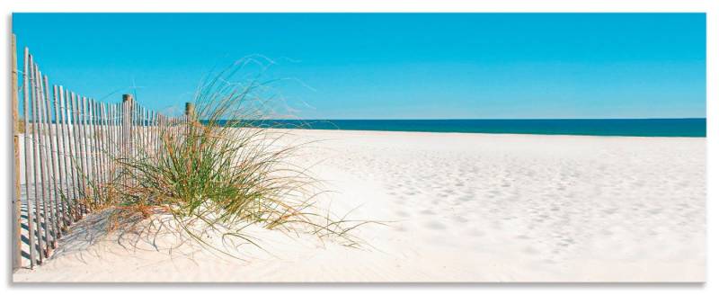 Artland Küchenrückwand Schöne Sanddüne mit Gräsern und Zaun, (1-tlg), Alu Spritzschutz mit Klebeband, einfache Montage von Artland