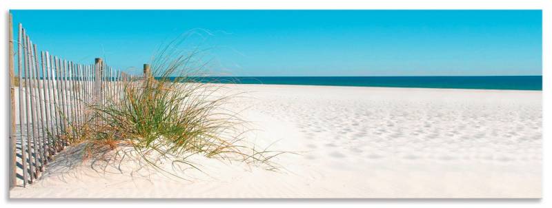 Artland Küchenrückwand Schöne Sanddüne mit Gräsern und Zaun, (1-tlg), Alu Spritzschutz mit Klebeband, einfache Montage von Artland