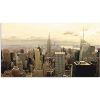 Artland Küchenrückwand "Skyline Manhattan - New York", (1 tlg.), Alu Spritzschutz mit Klebeband, einfache Montage von Artland