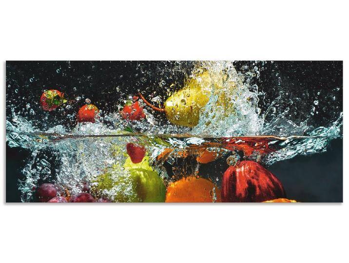 Artland Küchenrückwand Spritzendes Obst auf dem Wasser, (1-tlg), Alu Spritzschutz mit Klebeband, einfache Montage, bunt von Artland