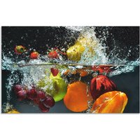 Artland Küchenrückwand "Spritzendes Obst auf dem Wasser", (1 tlg.), Alu Spritzschutz mit Klebeband, einfache Montage von Artland