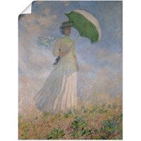 Artland Kunstdruck "Frau mit Sonnenschirm, Susanne Hoschedé", Frau, (1 St.), als Leinwandbild, Wandaufkleber oder Poster in versch. Größen von Artland