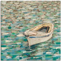 Artland Leinwandbild "Auf dem Teich II", Boote & Schiffe, (1 St.), auf Keilrahmen gespannt von Artland