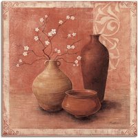 Artland Leinwandbild "Frühling im Fergana Tal" Vasen & Töpfe 1 Stk. tlg. auf Keilrahmen gespannt von Artland