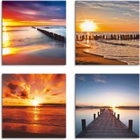 Artland Leinwandbild "Ostsee Strand Sonne Sonnenuntergang" Strand 4 Stk. tlg. 4er Set, verschiedene Größen Artland Leinwandbild "Ostsee Strand Sonne Sonnenuntergang" Strand 4 Stk. tlg. 4er Set, verschiedene Größen von Artland