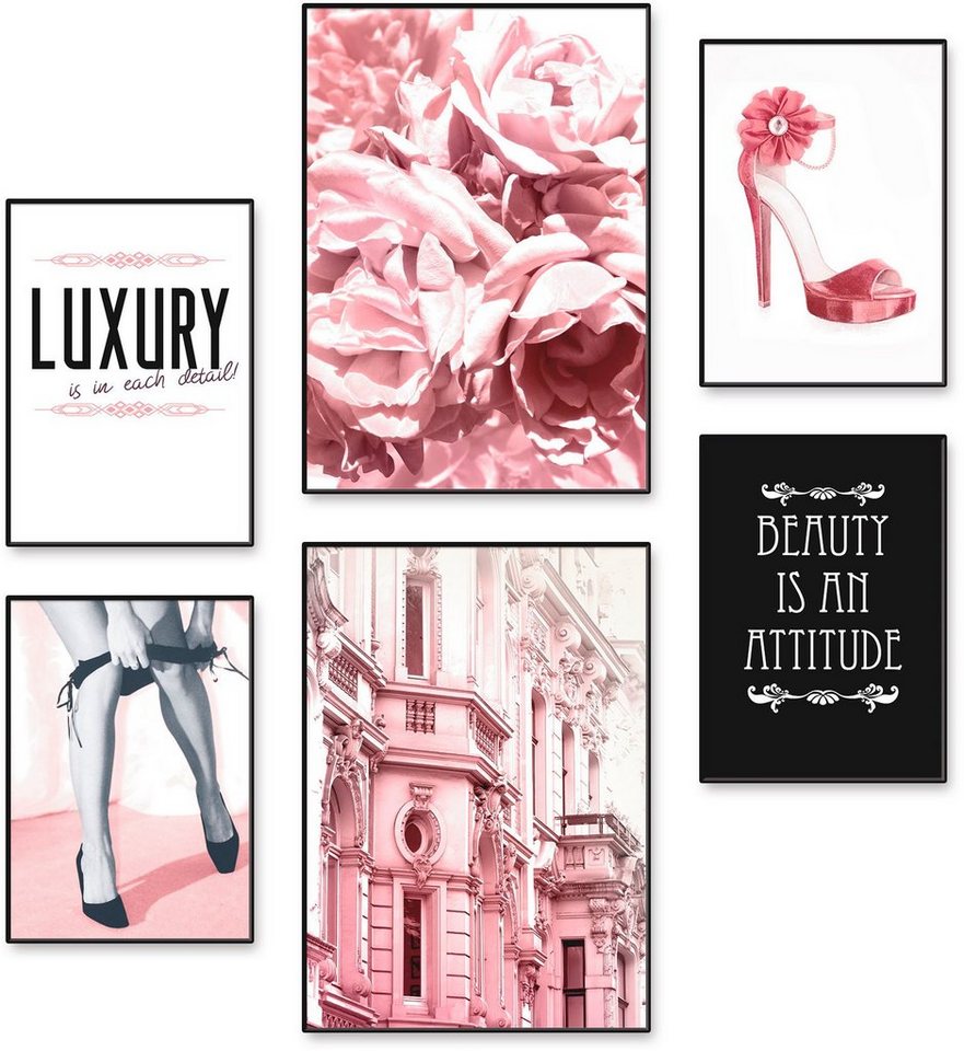 Artland Poster Lebensstil Beauty, Frau (6 St), Poster, Wandbild, Bild, Wandposter von Artland