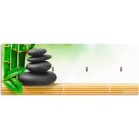 Artland Hakenleiste Spa Konzept Zen Basaltsteine, aus Holz mit 4 Schlüsselhaken – Schlüsselboard, Schlüsselbretter, Schlüsselhalter, Schlüsselaufhänger für den Flur – Stil: Modern von Artland