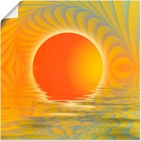 Artland Wandbild "Abstrakter Sonnenuntergang", Muster, (1 St.) von Artland
