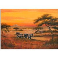 Artland Wandbild "Afrika Elefanten", Afrika, (1 St.) von Artland