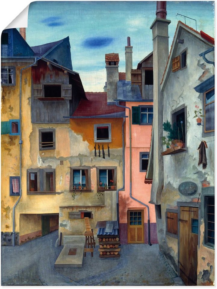 Artland Wandbild Alte Häuser in Lindau, Fenster & Türen (1 St), als Leinwandbild, Poster in verschied. Größen von Artland