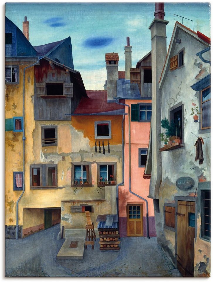 Artland Wandbild Alte Häuser in Lindau, Fenster & Türen (1 St), als Leinwandbild, Poster in verschied. Größen von Artland