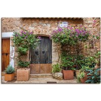 Artland Leinwandbild "Altstadtgasse im Dorf Fornalutx Mallorca", Fenster & Türen, (1 St.) von Artland