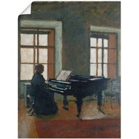 Artland Wandbild "Am Klavier. 1910", Instrumente, (1 St.), in vielen Größen & Produktarten -Leinwandbild, Poster, Wandaufkleber / Wandtattoo auch für Badezimmer geeignet von Artland