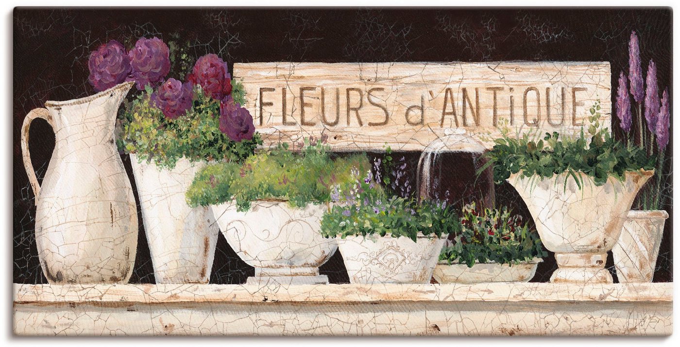 Artland Wandbild Antike Blumen, Vasen & Töpfe (1 St), als Alubild, Outdoorbild, Leinwandbild, Poster, Wandaufkleber von Artland