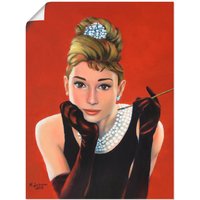 Artland Wandbild "Audrey Hepburn Porträt", Stars, (1 St.) von Artland