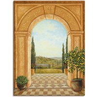 Artland Wandbild "Ausblick mit Zitronenbaum" Fensterblick 1 Stk. tlg. als Leinwandbild, Poster, Wandaufkleber in verschied. Größen von Artland