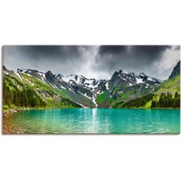 Artland Wandbild "Bergsee", Berge, (1 St.), als Alubild, Outdoorbild, Leinwandbild, Poster in verschied. Größen von Artland