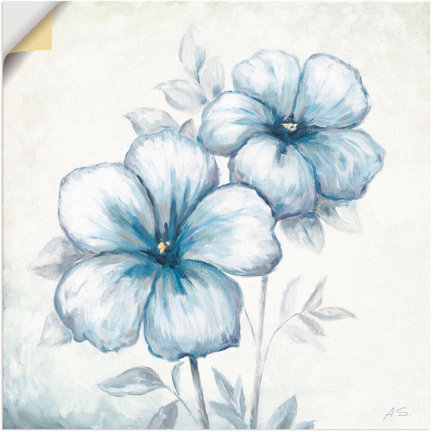 Artland Wandbild Blauer Mohn, Blumen (1 St), als Leinwandbild, Poster, Wandaufkleber in verschied. Größen von Artland