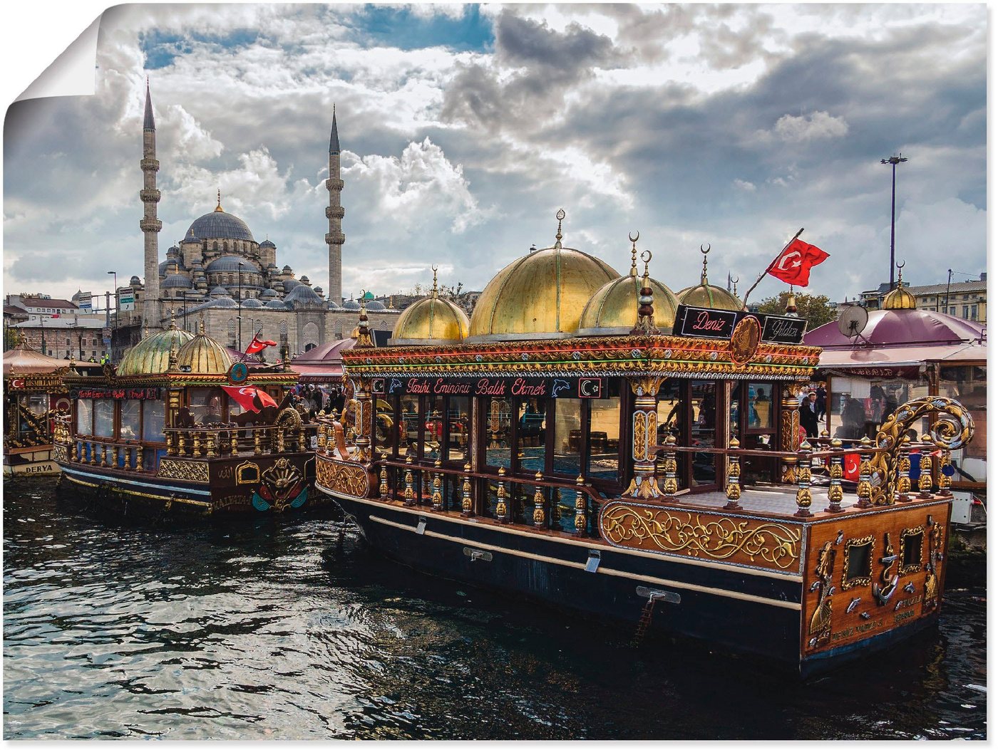 Artland Poster Blick auf Istanbul, Gebäude (1 St), als Leinwandbild, Wandaufkleber oder Poster in versch. Größen von Artland