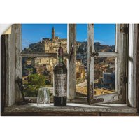 Artland Wandbild "Blick aus dem Fenster Matera, Italien", Fenster & Türen, (1 St.) von Artland