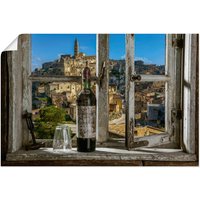 Artland Wandbild "Blick aus dem Fenster Matera, Italien", Fenster & Türen, (1 St.) von Artland