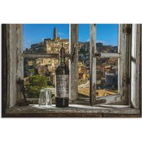 Artland Wandbild "Blick aus dem Fenster Matera, Italien", Fenster & Türen, (1 St.) von Artland