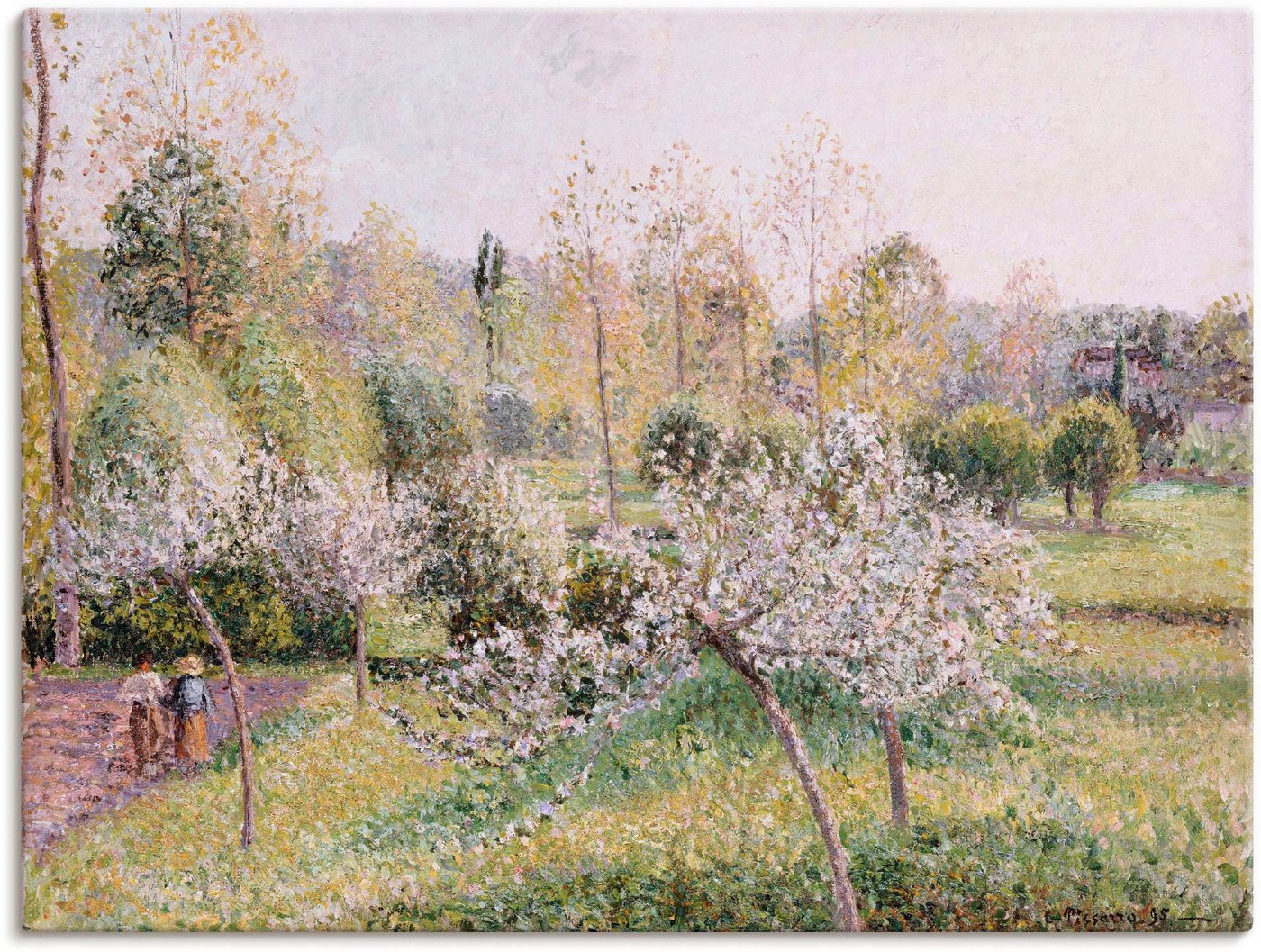 Artland Wandbild Blühende Apfelbäume in Eragny. 1895, Wiesen & Bäume (1 St), als Leinwandbild, Poster in verschied. Größen von Artland