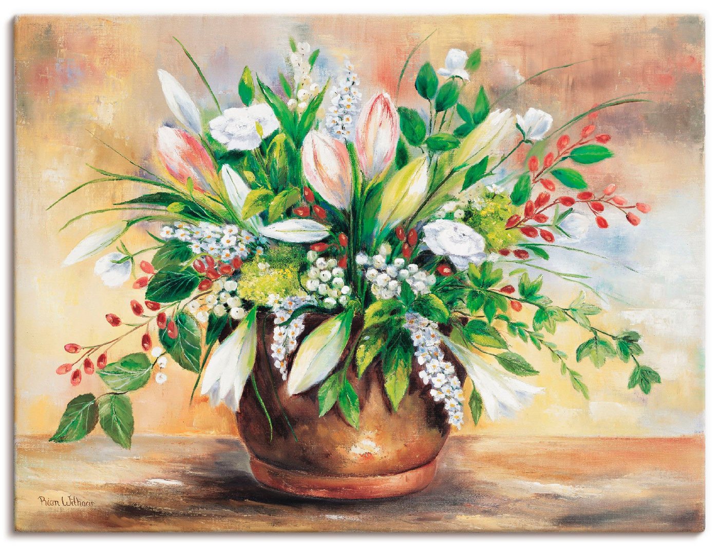 Artland Wandbild Blütenverschönerung, Blumen (1 St), als Leinwandbild, Poster, Wandaufkleber in verschied. Größen von Artland