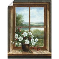 Artland Wandbild "Blumen am Fenster", Arrangements, (1 St.), als Alubild, Outdoorbild, Leinwandbild, Poster, Wandaufkleber von Artland