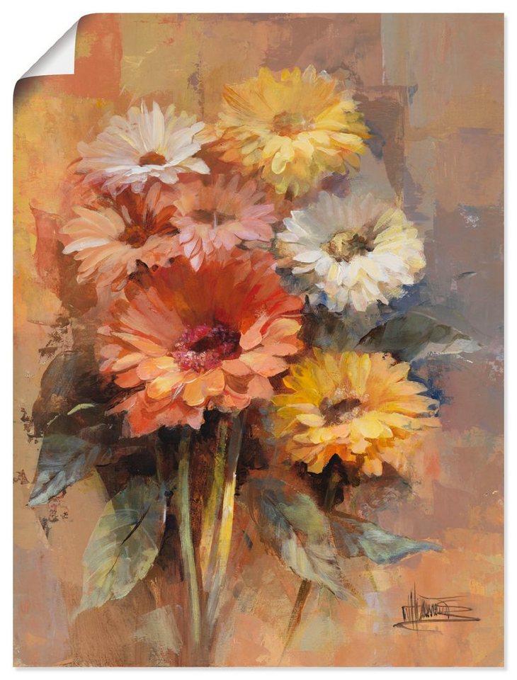 Artland Wandbild Blumenstrauß II, Blumen (1 St), als Leinwandbild, Poster, Wandaufkleber in verschied. Größen von Artland
