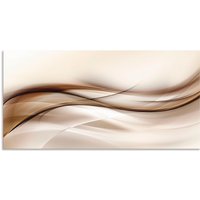 Artland Wandbild "Braune abstrakte Welle", Muster, (1 St.), als Alubild, Outdoorbild, Leinwandbild, Poster, Wandaufkleber von Artland