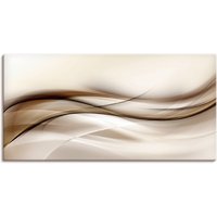 Artland Wandbild "Braune abstrakte Welle", Muster, (1 St.), als Alubild, Outdoorbild, Leinwandbild, Poster, Wandaufkleber von Artland
