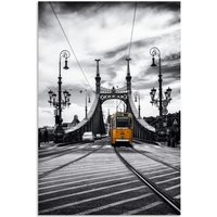 Artland Alu-Dibond-Druck "Budapest Freiheitsbrücke Straßenbahn", Zugbilder, (1 St.) von Artland
