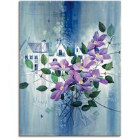 Artland Leinwandbild "Ansicht mit Clematis", Blumen, (1 St.) von Artland