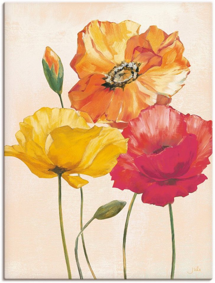 Artland Wandbild Bunte Mohnblumen I, Blumenbilder (1 St), als Alubild, Outdoorbild, Leinwandbild, Poster, Wandaufkleber von Artland