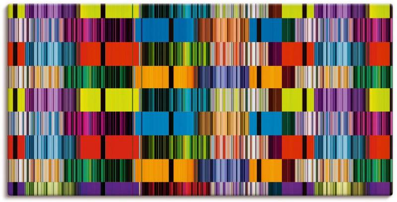 Artland Leinwandbild Bunte Streifen, Muster (1 St), auf Holzrahmen gespannt von Artland