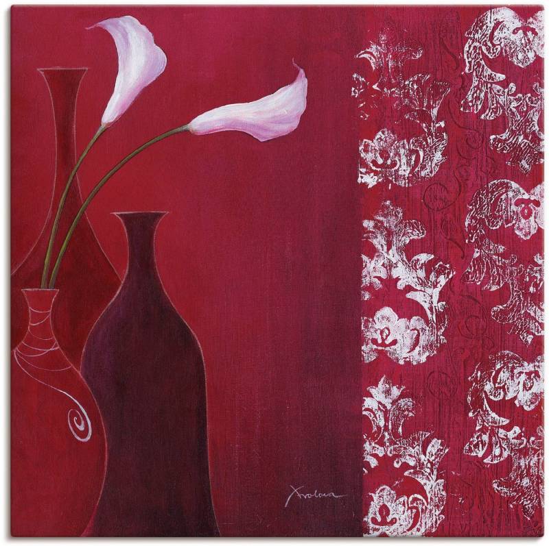 Artland Wandbild Callas in Vase, Vasen & Töpfe (1 St), als Leinwandbild, Wandaufkleber in verschied. Größen von Artland