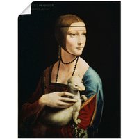Artland Wandbild "Dame mit dem Hermelin Porträt", Frau, (1 St.) von Artland