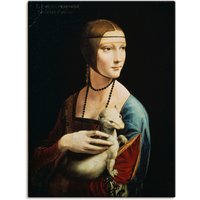 Artland Wandbild "Dame mit dem Hermelin Porträt", Frau, (1 St.) von Artland