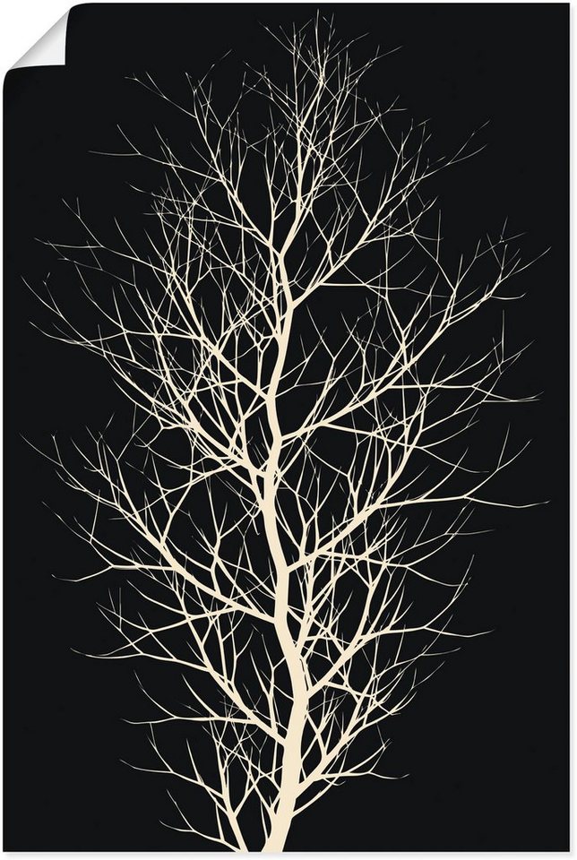 Artland Poster Der schwarze Baum, Baumbilder (1 St), als Alubild, Leinwandbild, Wandaufkleber oder Poster in versch. Größen von Artland