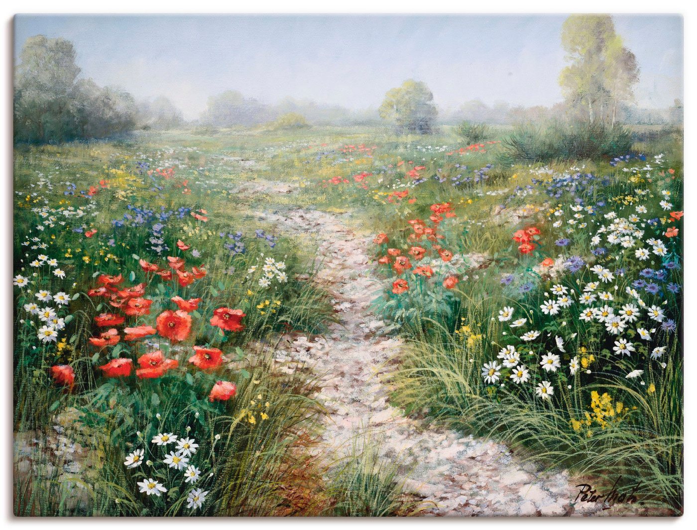 Artland Wandbild Dichte der Natur, Blumenwiese (1 St), als Leinwandbild, Poster, Wandaufkleber in verschied. Größen von Artland